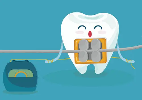 how to floss with braces